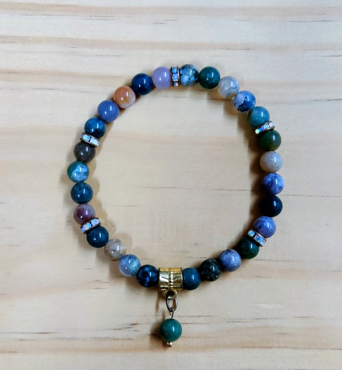 Pulsera de Piedra Natural Ágata de India 6mm