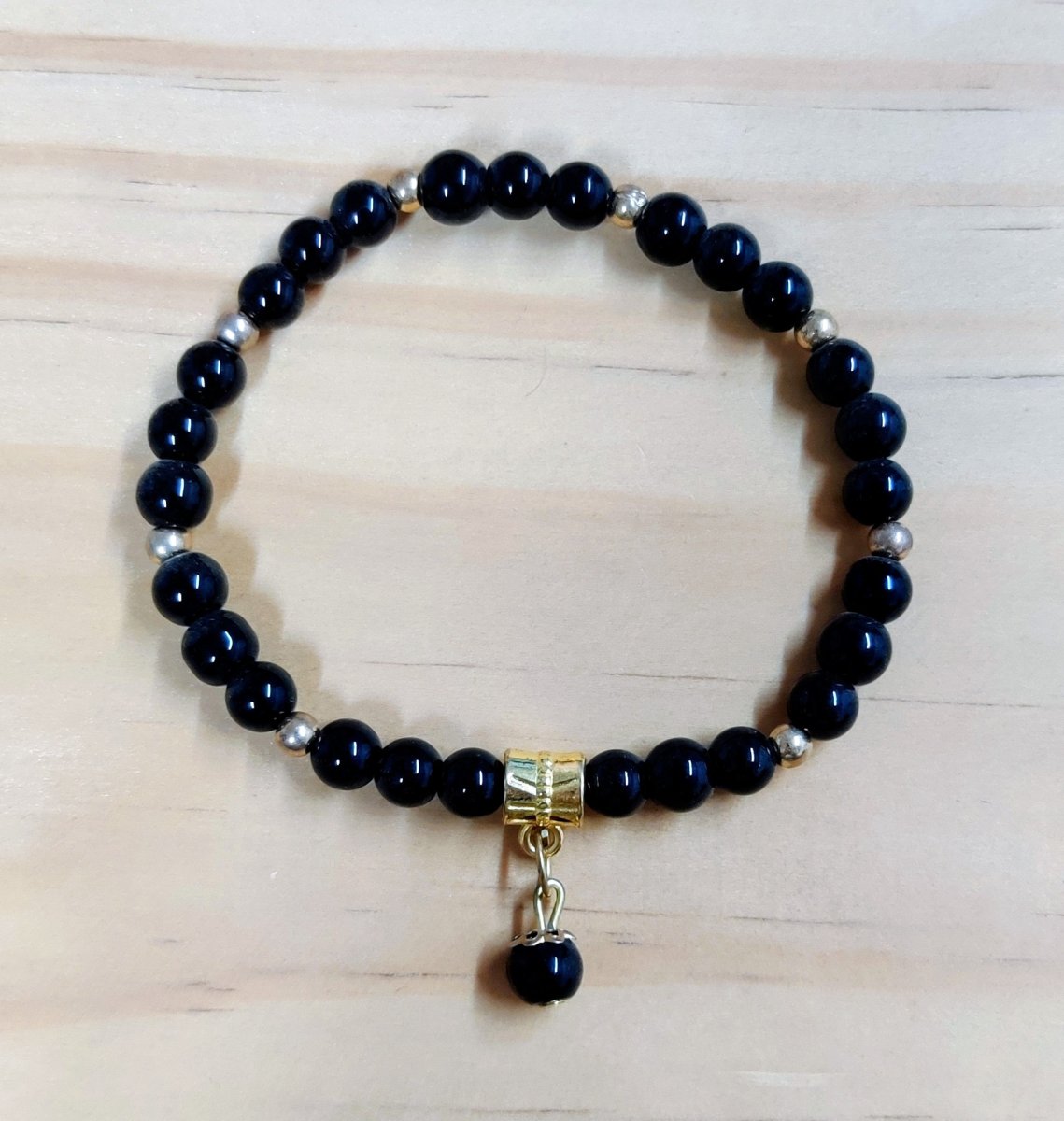 Pulsera de Piedra Natural Ónix, 6mm