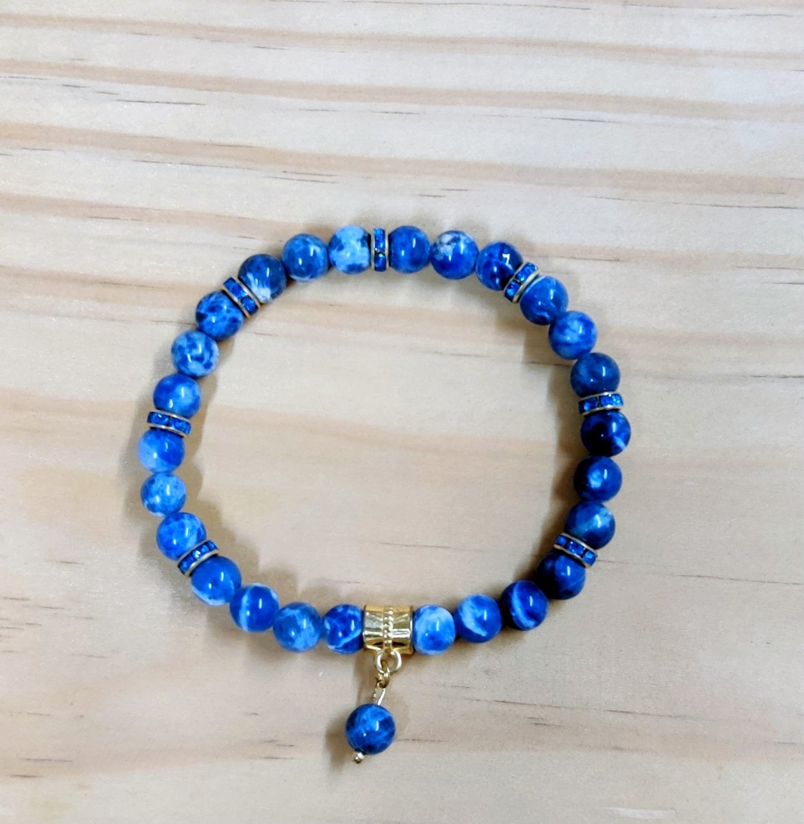 Pulsera de Piedra Natural Sodalita, 6mm