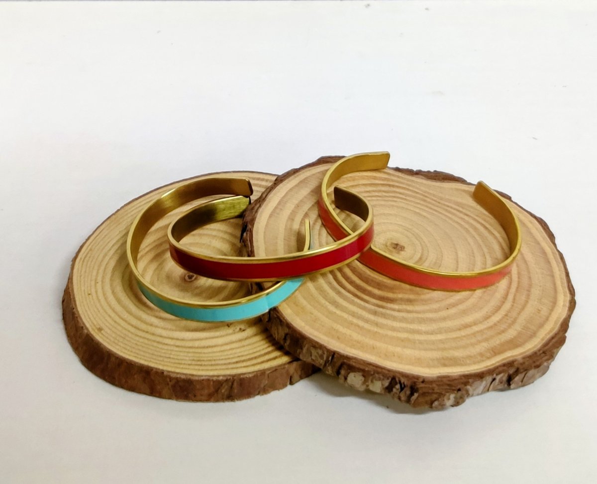 Pulsera  esclava colores acero inoxidable.