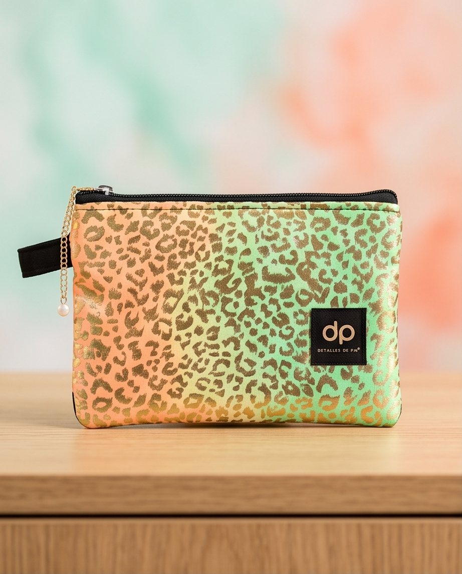 Estuche unisex felpa y tela  fantasía