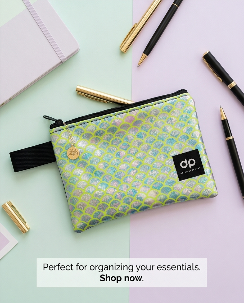 Estuche unisex felpa y tela fantasía