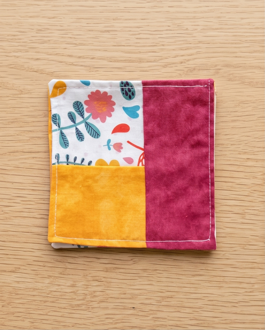 Posavasos Patchwork de tela. Set de 4 unidades